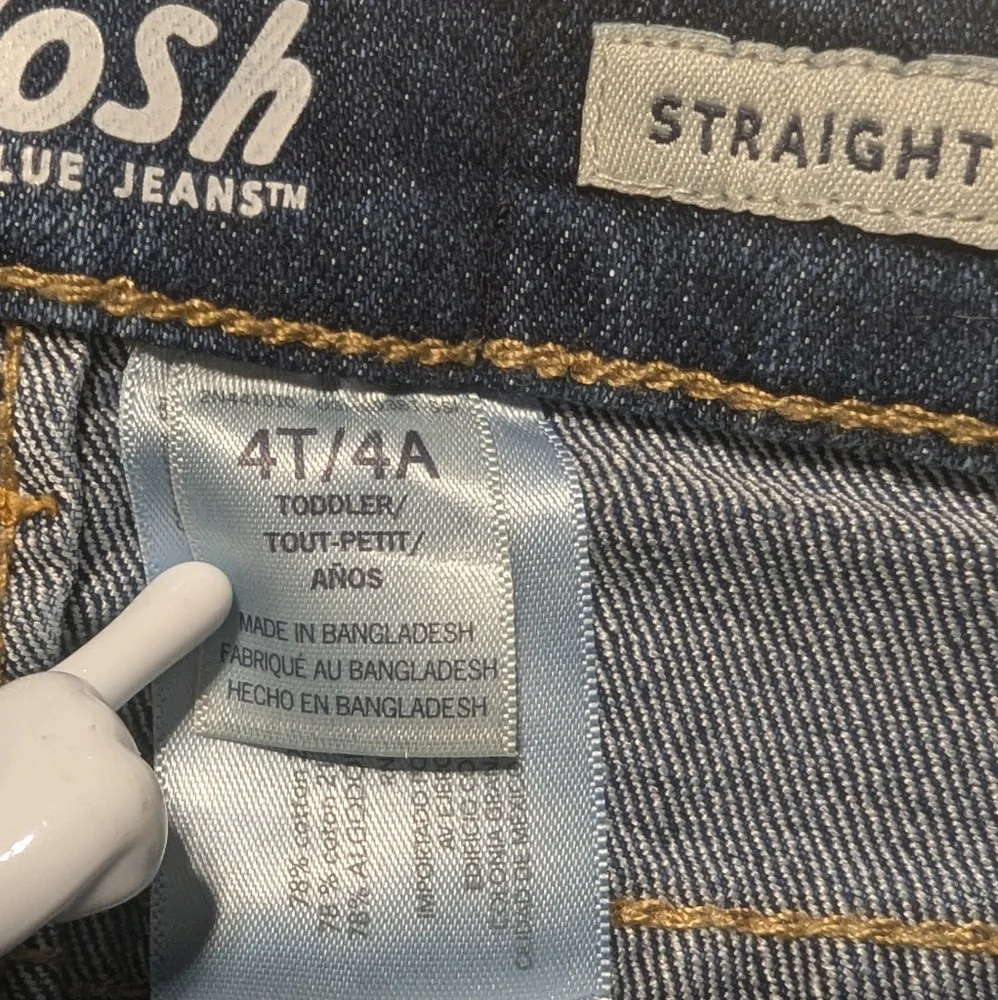 OshKosh B'sGosh Boy's Straight Denim Jeans Size 4T